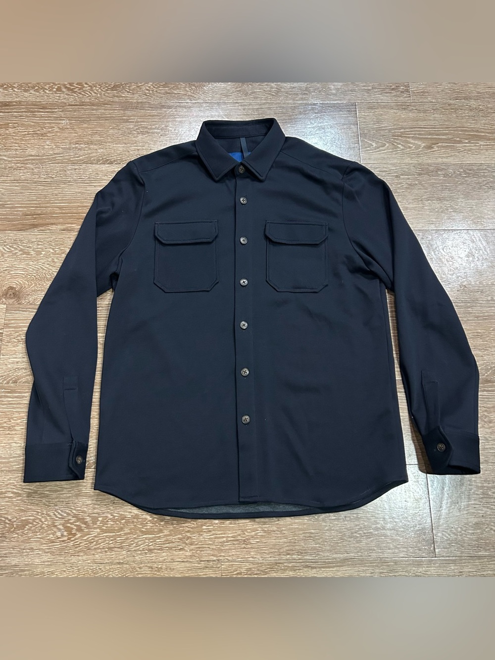Collars & Co Neville Men’s Medium Black Long Sleeve Utility Shirt Jacket Shacket